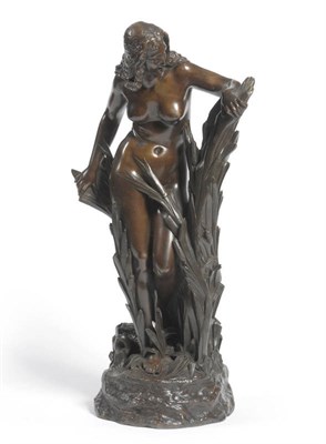 Lot 1298 - After Albert Ernest Carrier de Belleuse (1824-1887): "L'Ondine", a bronze figure of the naked...