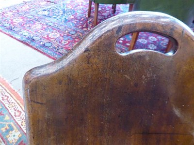 Lot 559 - A Victorian Stained Beech Astronomer's Chair, the curved back with pierced top rail extending...