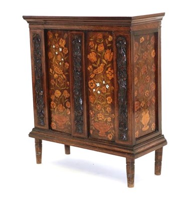 Lot 562 - A Victorian Figured Walnut, Marquetry Inlaid and Gilt Metal Mounted Pier Cabinet, circa 1870,...