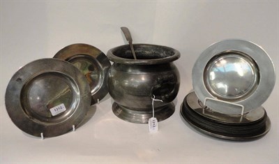 Lot 1312 - A Set of Four Early 18th Century Small Pewter Plates, with touch marks for Catesby Chapman of...