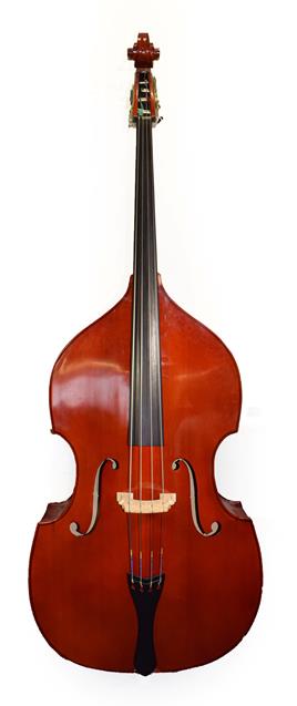 Lot 3007 - Double Bass playing length 42 1/2'', labelled 'Gear 4 Music Full Size Orchestral Bass By Gear 4...