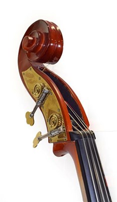 Lot 3007 - Double Bass playing length 42 1/2'', labelled 'Gear 4 Music Full Size Orchestral Bass By Gear 4...