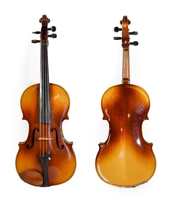 Lot 3008 - Viola 15 1/2'' two piece back labelled 'Oskar Bernhard Heinel 1927'