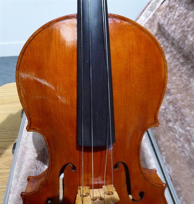 Lot 3009 - Viola 16 1/4'' one piece back, ebony fingerboard, rosewood fittings, with makers label 'John Mather
