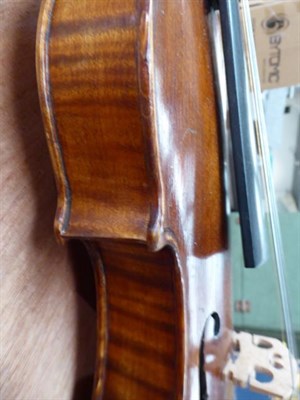 Lot 3018 - Violin 14 1/8'' one piece back labelled ''Alex Smillie, fecit Crosshill, Glasgow 1900 No.132''