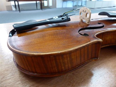 Lot 3018 - Violin 14 1/8'' one piece back labelled ''Alex Smillie, fecit Crosshill, Glasgow 1900 No.132''