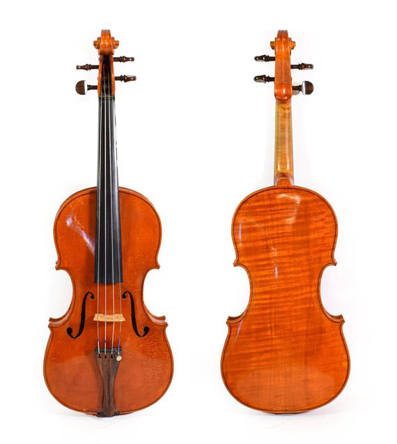 Lot 3020 - Violin 14'' one piece back, ebony fingerboard, with makers label 'John Mather Harrogate 1991 No.23'