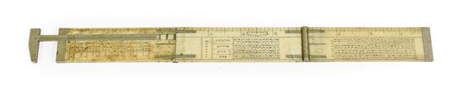 Lot 3074 - J Rabone & Sons (Birmingham) Three Fold Ivory Ironmongers Rule with callipers to one end;...