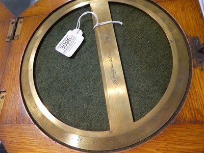 Lot 3098 - Two 360 Degree Brass Protractors (i) T B Winter (Newcastle) 9'' diameter with makers label...