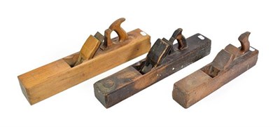 Lot 3105 - Three Large Wooden Try/Jointing Planes  largest 22'' long (3)