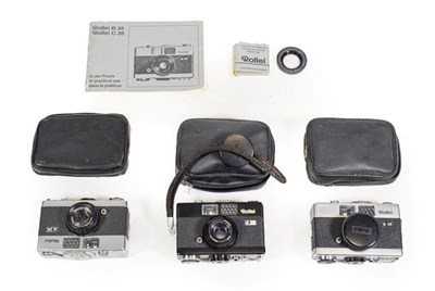 Lot 3131 - Rollei Three Cameras two B35s and one C35 (3)