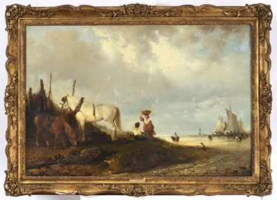 Lot 1044 - Robert Edward Smythe (1810-1899)  Returning with the catch  Signed, oil on canvas, 60cm by 90cm...