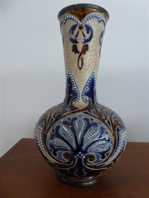 Lot 1003 - Eliza Simmance (working 1873-1928): A Pair of Doulton Lambeth Stoneware Vases, decorated with...