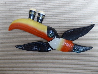 Lot 1020 - A Set of Three Carlton Ware Guinness Advertising Wall Plaques, each modelled as a flying toucan...