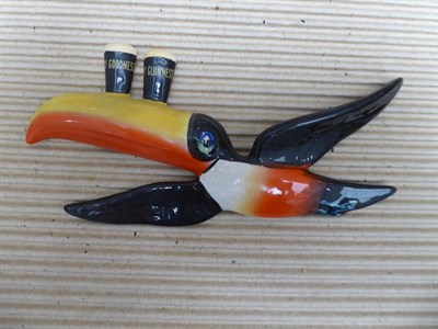 Lot 1020 - A Set of Three Carlton Ware Guinness Advertising Wall Plaques, each modelled as a flying toucan...