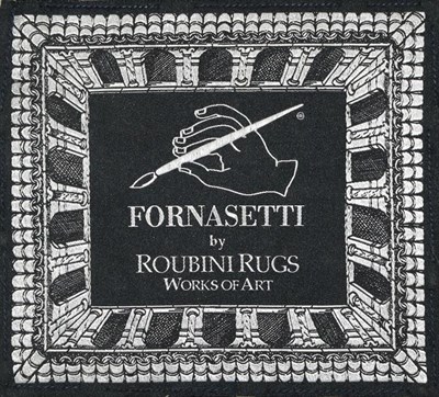 Lot 1045 - Atelier Fornasetti: A Bacio Rug, hand made wool, labelled FORNASETTI by ROUBINI RUGS WORKS OF...