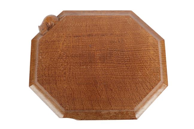 Lot 1088 - Workshop of Robert Mouseman Thompson (Kilburn): An English Oak Bread Board, of canted...