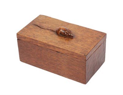 Lot 1109 - Workshop of Robert Mouseman Thompson (Kilburn): An English Oak Trinket Box and Cover, of...