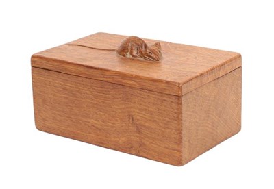 Lot 1139 - Workshop of Robert Mouseman Thompson (Kilburn): An English Oak Trinket Box and Cover, of...