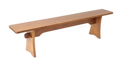 Lot 1148 - Acorn Industries: G.J.Grainger and Son (Brandsby): A Pair of English Oak 6ft Benches, on shaped...