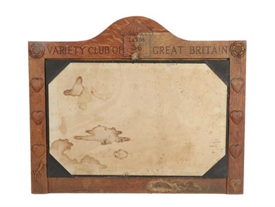 Lot 1169 - Lizardman: Martin Dutton (Huby): An English Oak Notice Board, carved VARIETY CLUB OF GREAT...