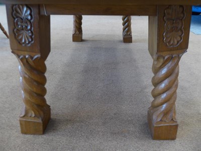 Lot 1184 - An Arts & Crafts Bavarian Carved Oak Dining Room Suite, made by Klaus Trommer (Tuntenhausen), April