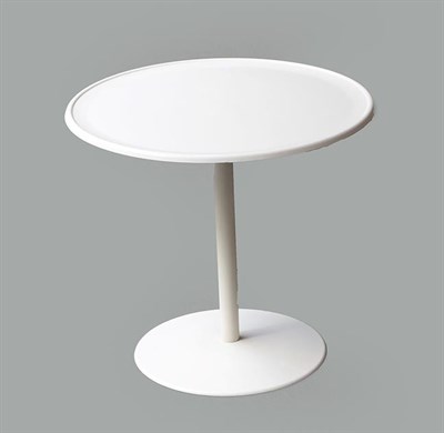 Lot 1188 - A Hille White Laminate Circular Coffee Table, designed by Alan Turville, on a circular base,...