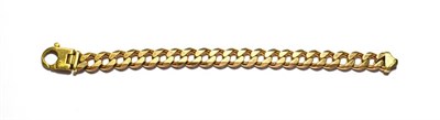 Lot 108 - A 9 carat gold curb link bracelet, length 26cm