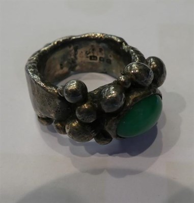 Lot 130 - A quantity of silver Arts & Crafts jewellery including two rings by Michael Allen Bolton, two...