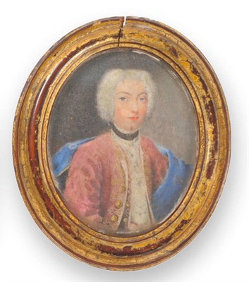 Lot 1375 - English School (circa 1740-50): Portrait Miniature of a Gentleman, reputed to be...