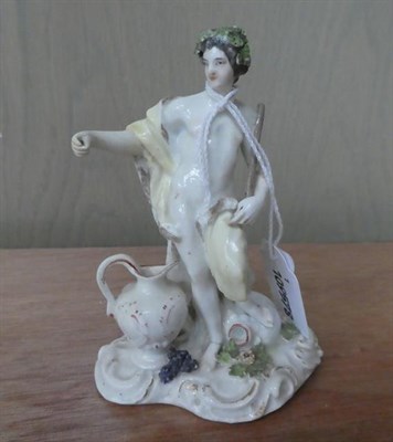 Lot 152 - A Meissen Porcelain Figure of a Classical Youth Representing Autumn, circa 1750, standing...