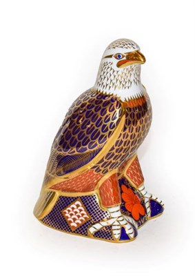 Lot 155 - A Royal Crown Derby Imari paperweight, Bald Eagle, with original box