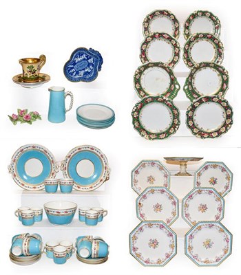 Lot 166 - A quantity of mixed ceramics including a Paris cup and saucer, Darte Freres, Bloor Derby...
