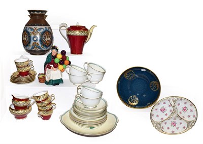Lot 173 - Royal Worcester bowl, Aynsley coffee set, Susie Cooper 'Gardenia' pattern tea set, hors...