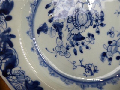 Lot 178 - A set of eight Chinese Qianlong blue and white octagonal plates painted with landscapes, 21.5cm...