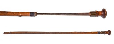 Lot 245 - A 19th century French customs officers swordstick, blade inscribed F. Escoffier, St. Etienne