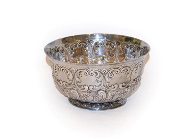 Lot 296 - A Victorian silver bowl, by James Deakin and Sons, Sheffield, 1893, tapering circular and on...
