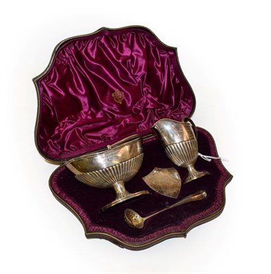 Lot 350 - A cased Victorian silver strawberry set, by John Aldwinckle and Thomas Slater, London, 1885,...