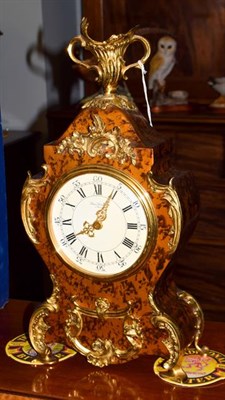 Lot 367 - A 20th century French gilt metal mounted, striking mantel clock, dial inscribed Hour Lavigne a...