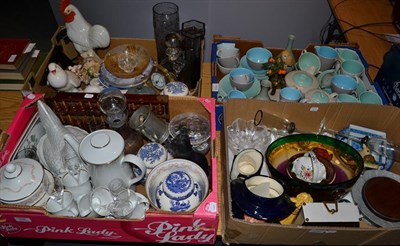 Lot 436 - A quantity of modern ceramics, art glass and household china, including Royal Doulton Toby jug,...