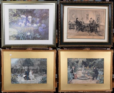 Lot 1027 - After W Dendy Sadler, a pair of framed prints entitled Memories and Sweethearts, 35cm by 50cm,...