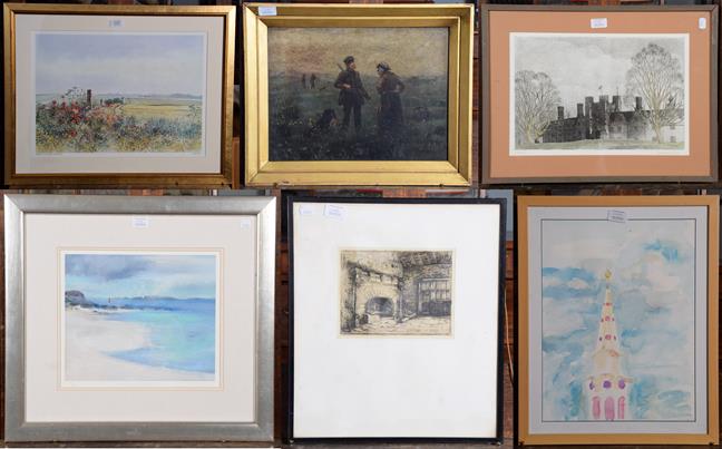 Lot 1037 - A selection of pictures / prints by Bill Toop, R Hunter, A F Smithy, Lawerence Jenkins, Wendy...