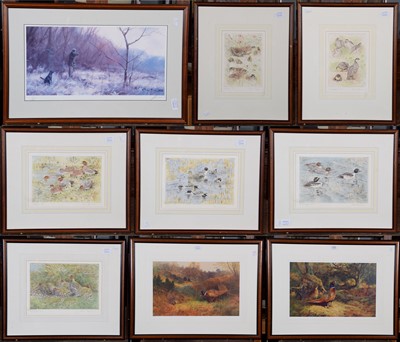 Lot 1038 - A large collection of sporting prints to include works after Archibald Thorburn, Sue Whittaker...