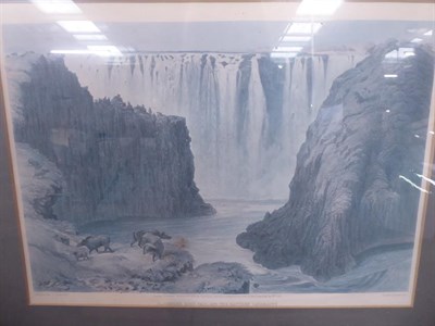 Lot 1039 - After Thomas Baines (1820-1875), A set of eleven colour prints of Victoria Falls & the Zambesi...