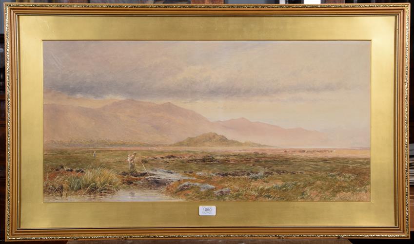 Lot 1050 - John Surtees (1817-1915), Nothumberland moorland landscape, indistinctly signed, watercolour,...