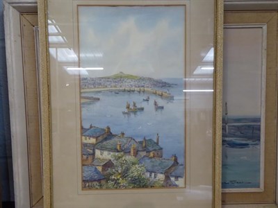 Lot 1051 - Prudence Turner oil, 29cm by 39cm (39cm by 49cm with the frame) and two watercolours by W Sands...