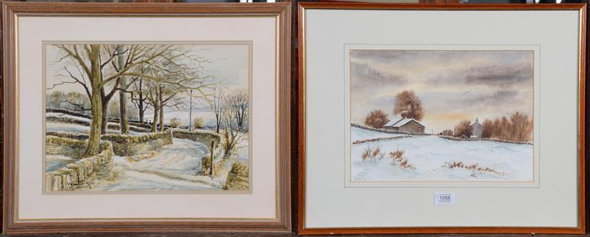 Lot 1058 - W M Parker, Village landscape, signed, watercolour, 31cm by 43cm, and another watercolour by...