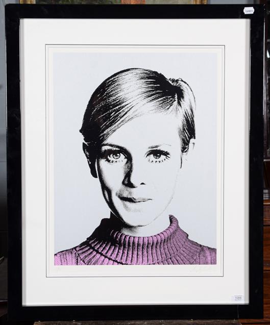 Lot 1084 - Nuala Mulligan (Contemporary) ''Cover Girl'' Twiggy Signed and numbered 55/195, silkscreen on...