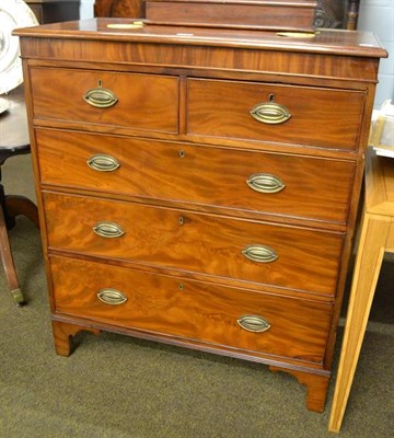 Lot 1172 - A mahogany four-height straight-front chest of drawers, 95cm by 48cm by 109cm