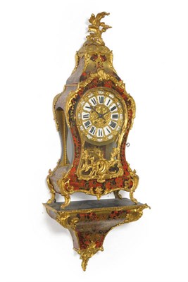 Lot 1425 - A French "Boulle" Striking Bracket Clock, late 19th Century, the elaborate case with gilt metal...